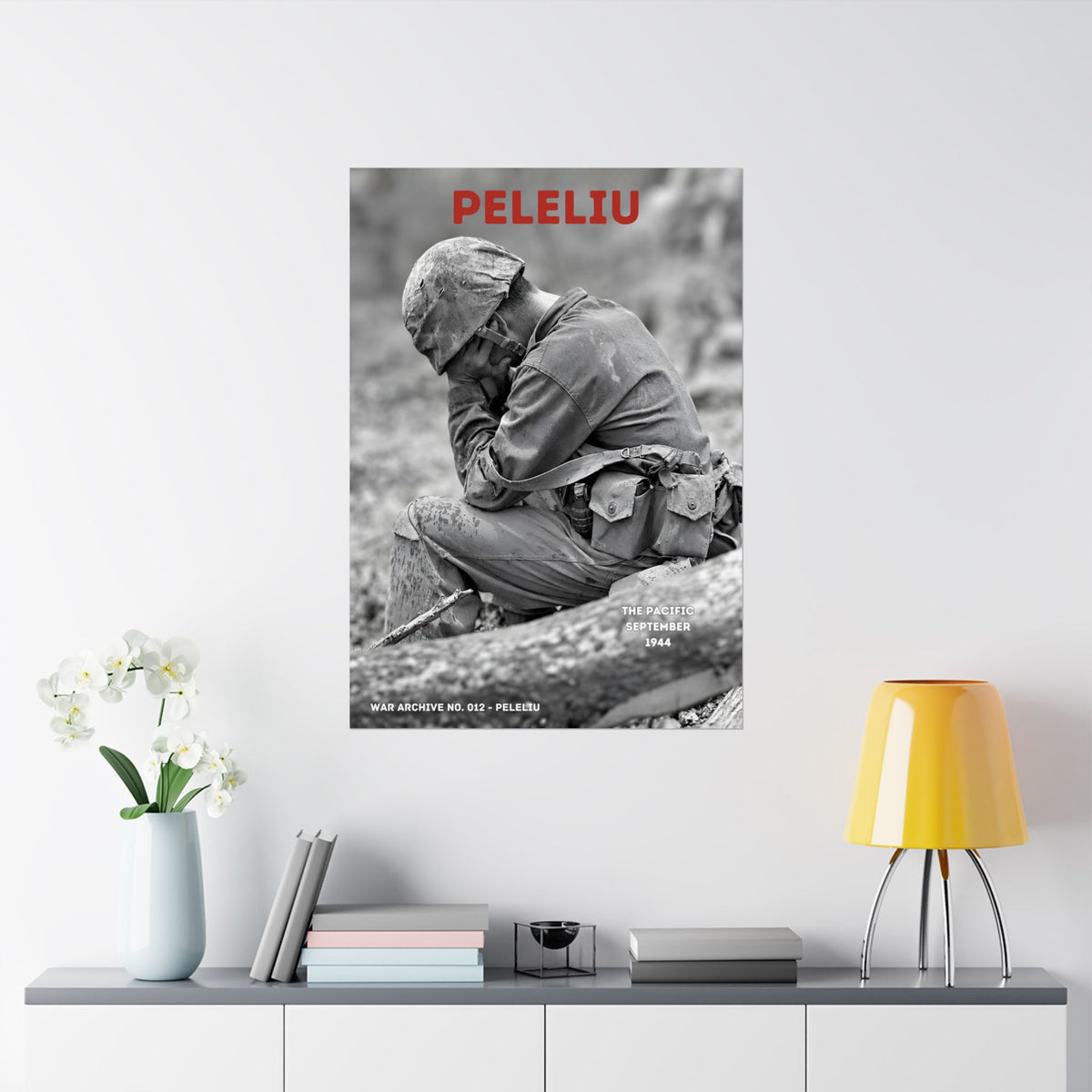 PELELIU — A MOMENT’S REST | WWII MATTE POSTER | 28 × 40″ WAR ARCHIVE 012