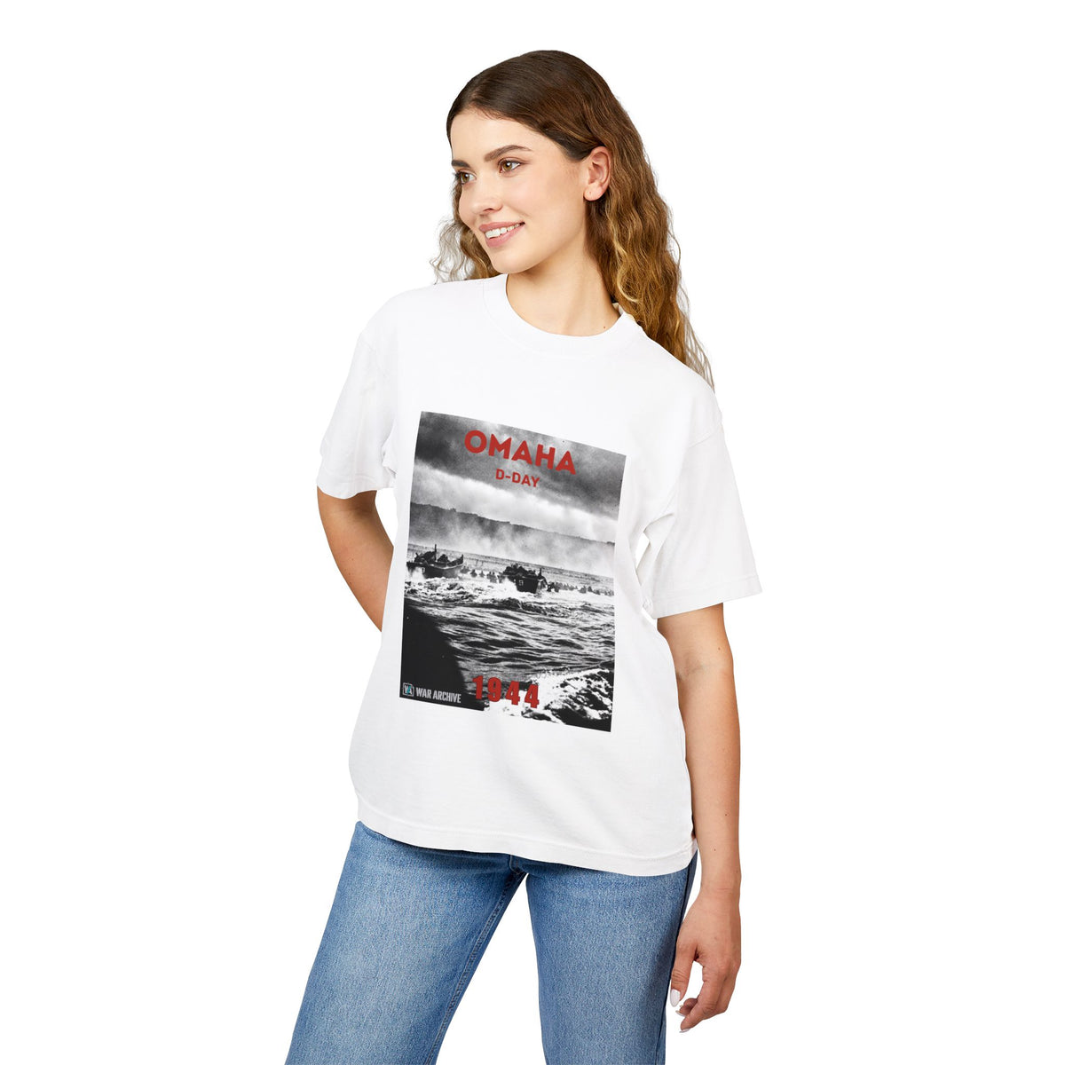OMAHA — D-DAY 1944 | WWII Heavyweight T-Shirt | WAR ARCHIVE