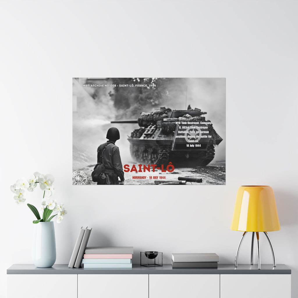 Saint-Lô — Normandy | WWII Matte Poster | 40 × 28″ WAR ARCHIVE 008