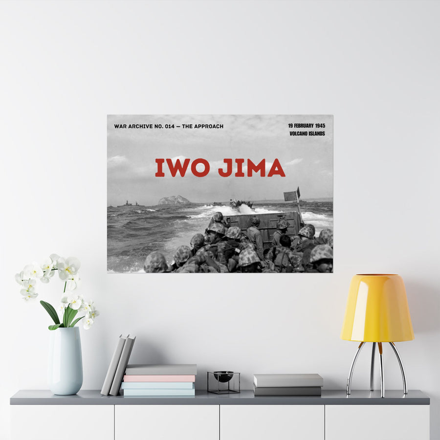 Iwo Jima — The Approach | WWII Matte Poster | 40 × 28″ | WAR ARCHIVE 014